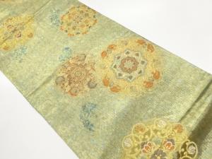 引箔華文模様織出し袋帯